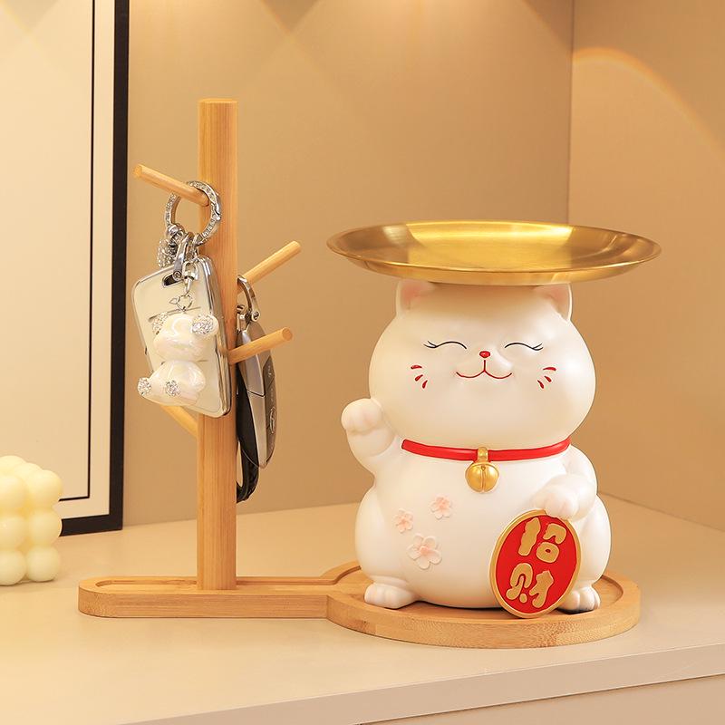 Creative Chubby Maneki-neko Entryway Display Ornament - Home & Living Room Housewarming Gift