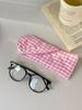 Girly Soft Quilted Eyeglass Case: Portable, Printed, Anti-Pressure Sunglasses Bag