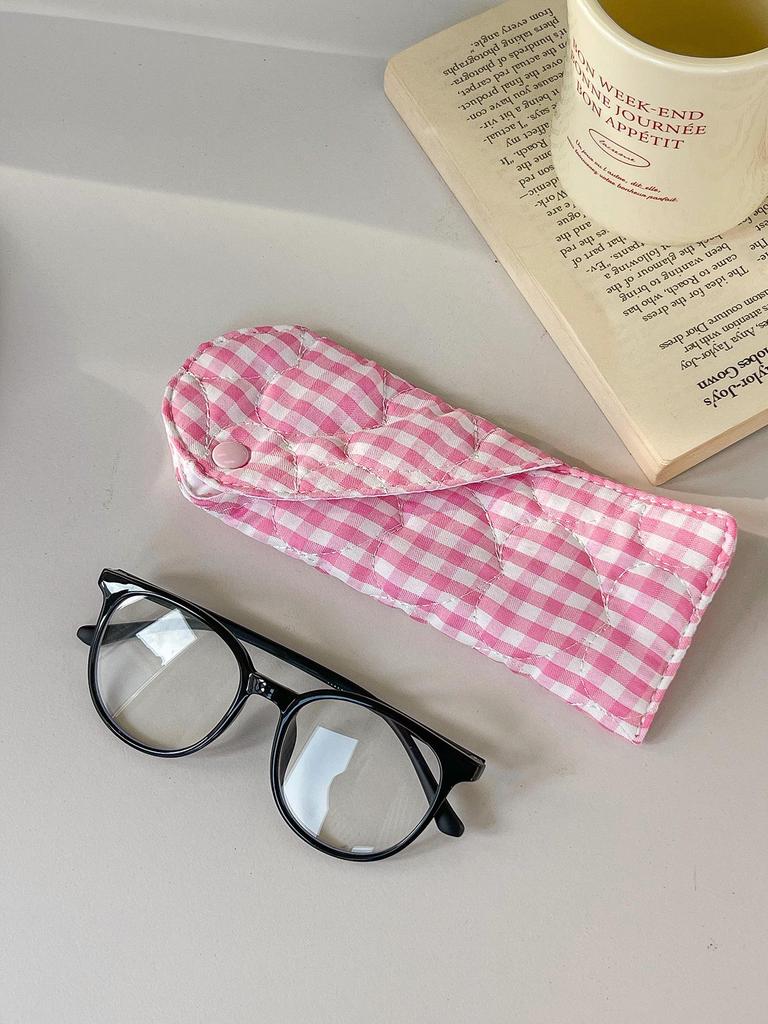 Girly Soft Quilted Eyeglass Case: Portable, Printed, Anti-Pressure Sunglasses Bag