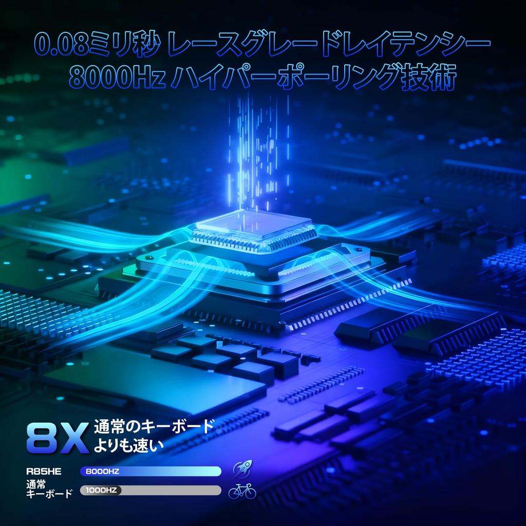 ATTACK SHARK R85HE Gaming Rapid 8000Hz Polling Magnetic Switches 16 Million Color RGB Mood PBT Cloud Driver Star Night Keyboard, Wired, Trigger, Rate,