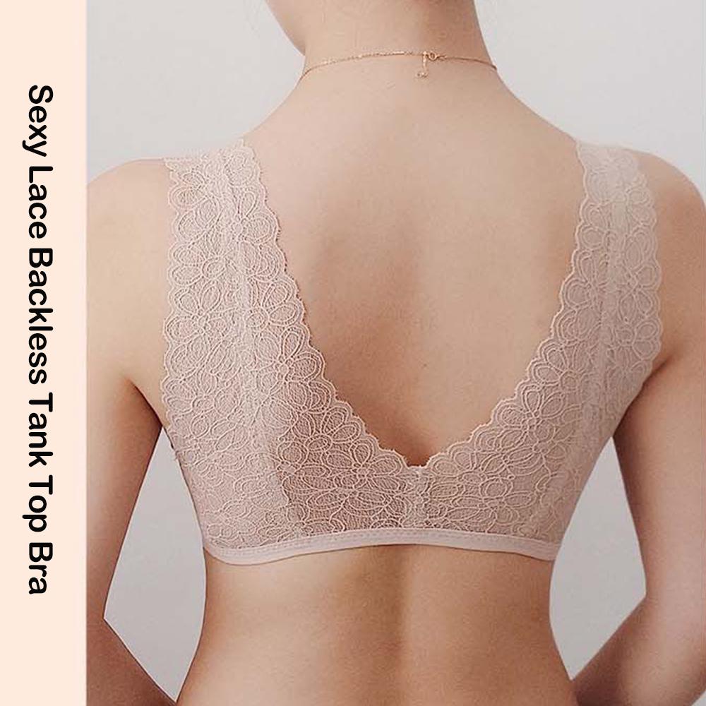 Sexy Bra Top Lace Seamless Unwired Women Bra Without Frame Bracket Bralette For Women Underwear Backless Wireless Bra