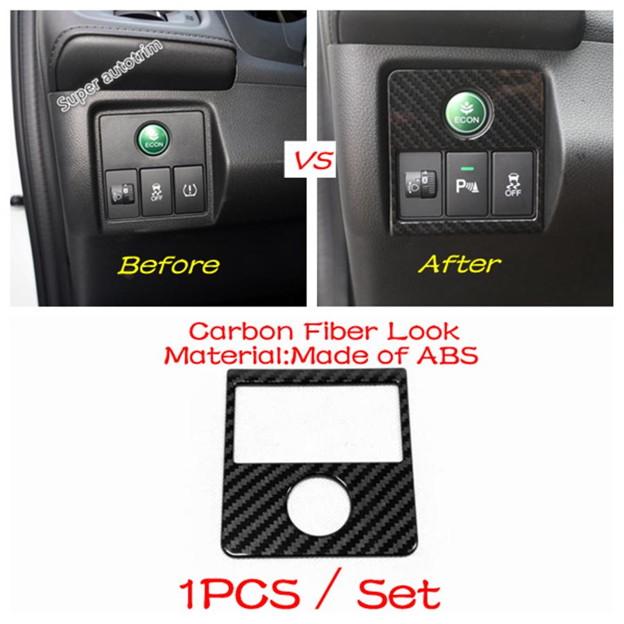 Car Door Loudspeaker / Window Rise Lift Down Control Decor Cover Trim Carbon Fiber Accessories For Honda Vezel HR-V 2014 -