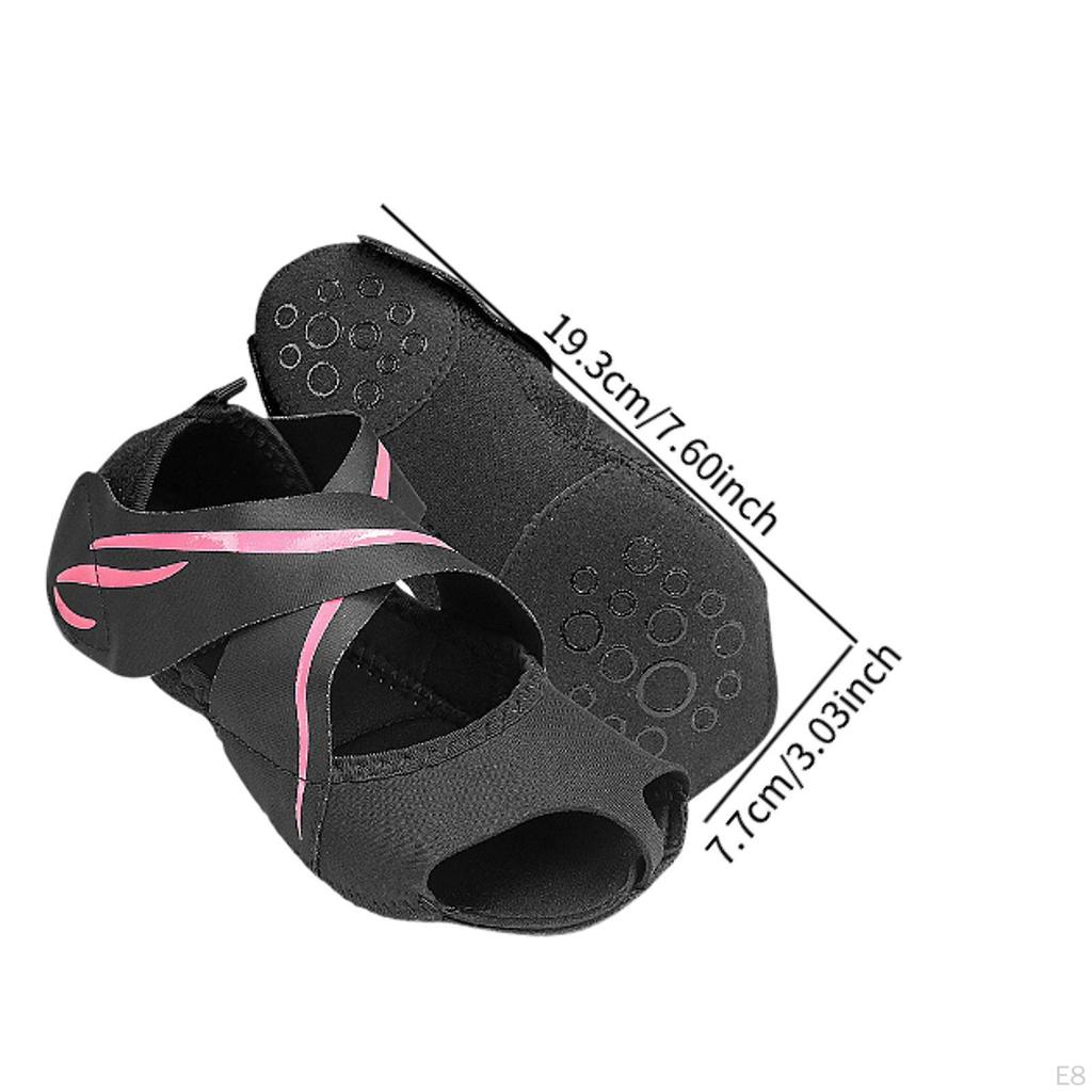 Socks for Women Grip Cross Tie Breathable Anti Skid Toeless Sports Fitness, Workout,