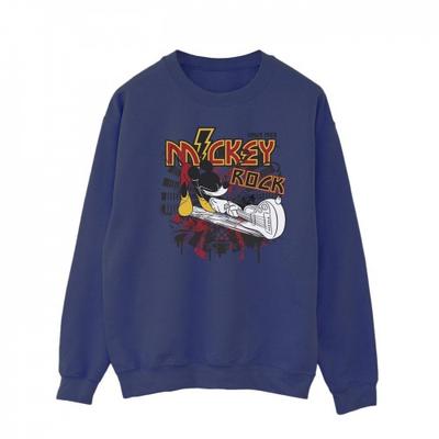 Mens Mickey Mouse Smash Guitar Rock Sweatshirt