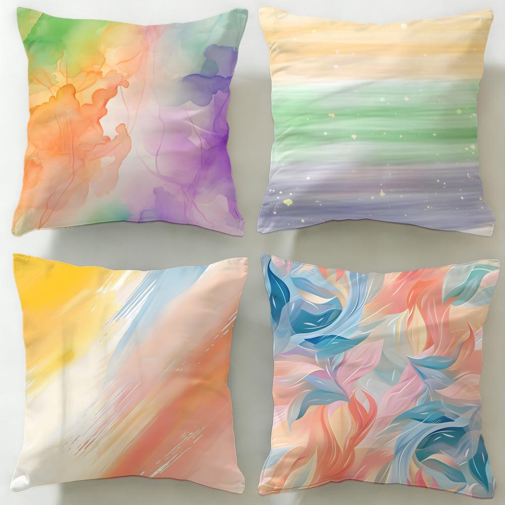 Checkered pattern Cushion Cover Soft EasyWash Pillow Case Versatile for Couch Bed Travel and Office