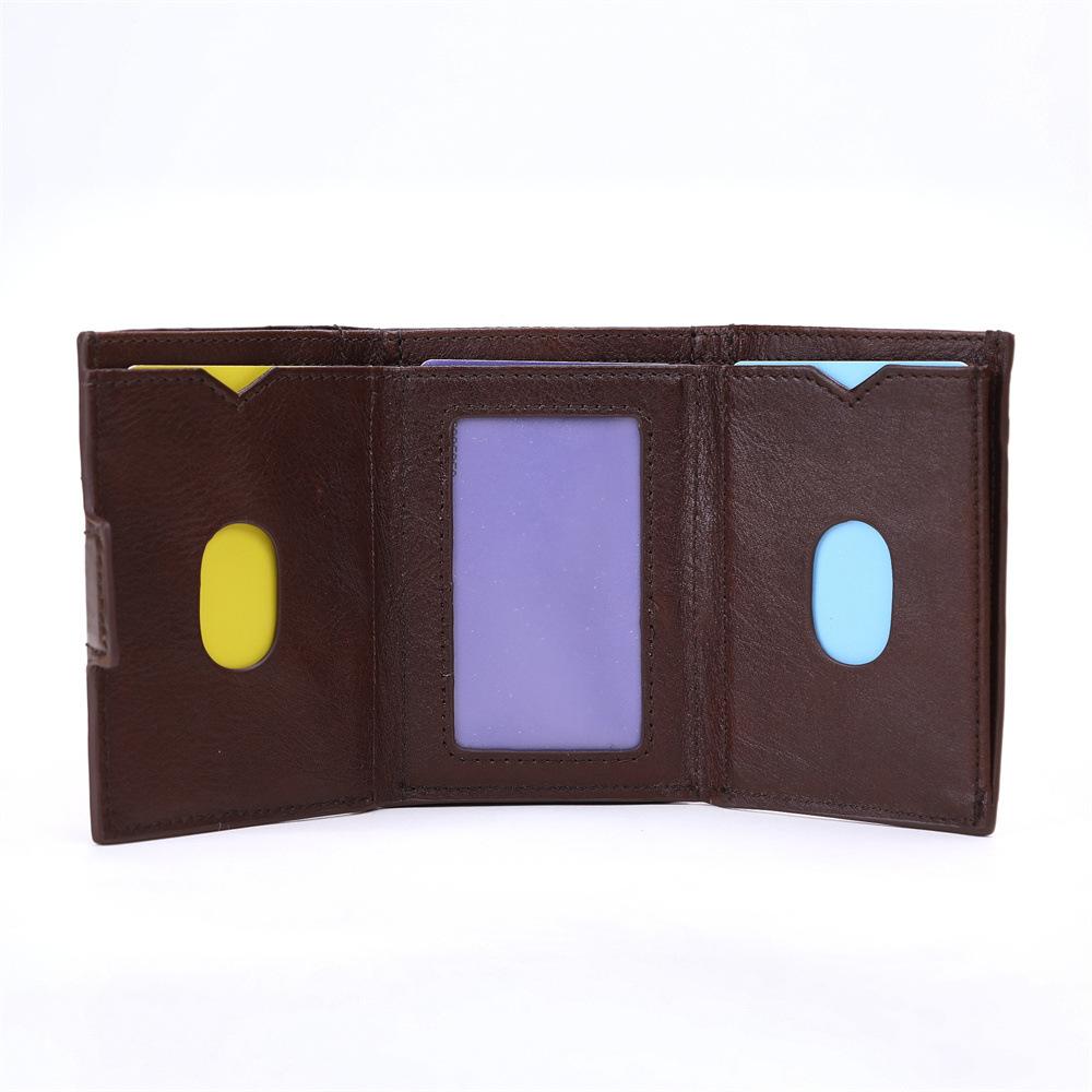 RFID‑Blocking Tri‑Fold Metal Flip‑Cover Card Holder 2026 New for Men, Multi‑Functional Multi‑Card‑Slots Slim Credit‑Card Storage Wallet
