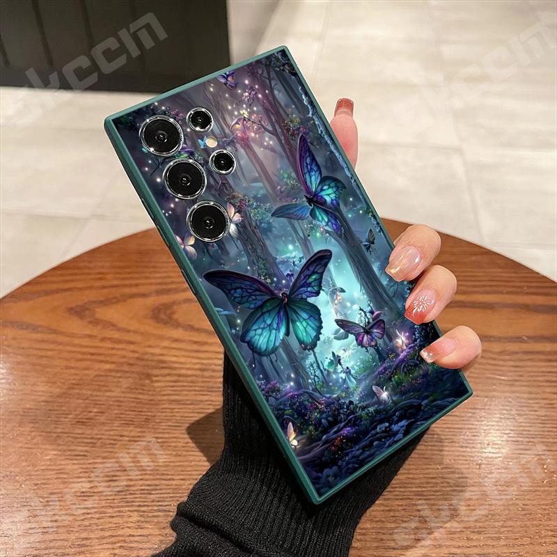 

Glow In The Dark Butterfly Phone Case For Samsung Galaxy S25 S24 S23 S22 Ultra Plus S20 FE A15 A35 A51 A54 A55 A71 A72 A73 Cover S20