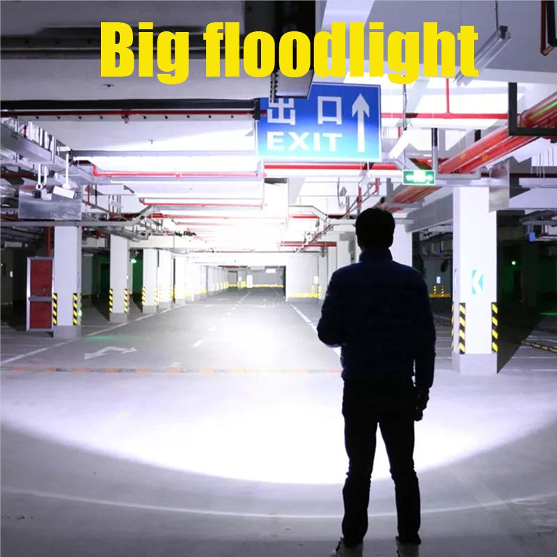 Ultra Bright 100000 Lumens LED Flashlight Rechargeable Handheld Torch High Power LED Flash Light Zoom Portable Lantern 26650