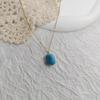 Natural turquoise clavicle necklace for men and women, personalized niche necklace