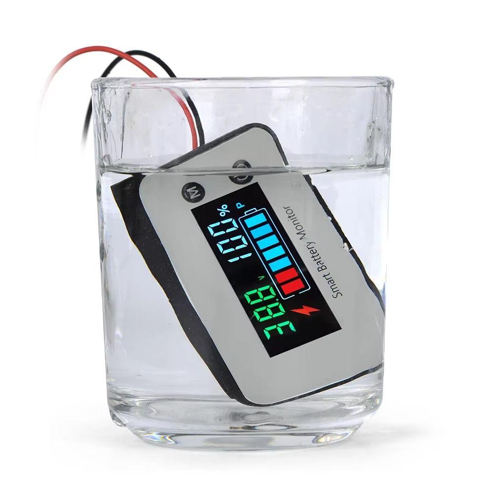LCD Display Battery Capacity Tester IPX7 Waterproof Voltmeter Indicator  Lead-acid Battery