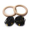 Liegang Fitness Wooden Gymnastic Rings with Straps