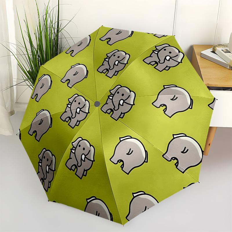 

1pc Elephant Pattern Automatic Cute Umbrella 8-Bone Design Compact Gear for Outdoor Travel, Perfect Holiday Gift yy251230071
