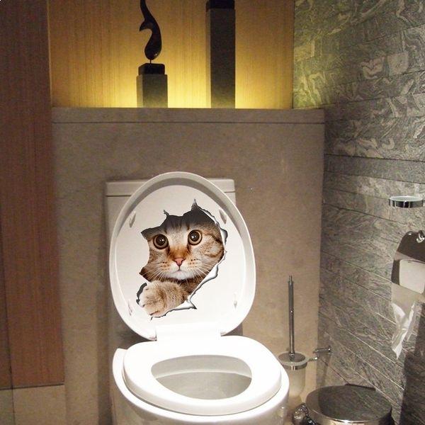 Cat Through the Wall Decal