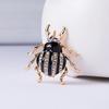 Vintage Enamel Beetle Brooches Women Men's Creative Bugs Pins Fashion Crystal Insect Badges Gift