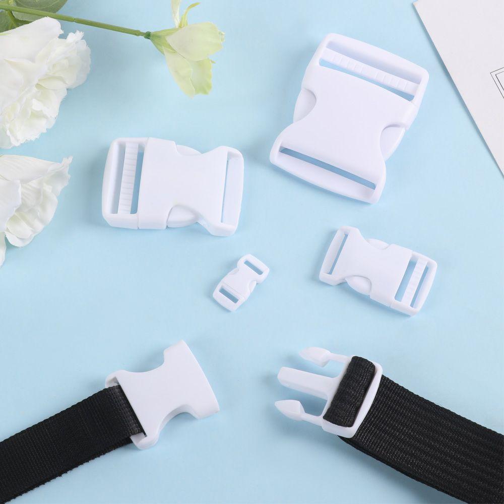 Dual Plastic White Paracord Bracelet Lock Side Release Buckles Curved Buckle Backpack Belt Parts