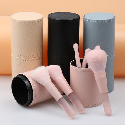 Pu Leather Makeup Brush Bucket Portable Travel Cosmetic Bag Multi-Function Dust-Proof Waterproof Makeup Brush Beauty Tool
