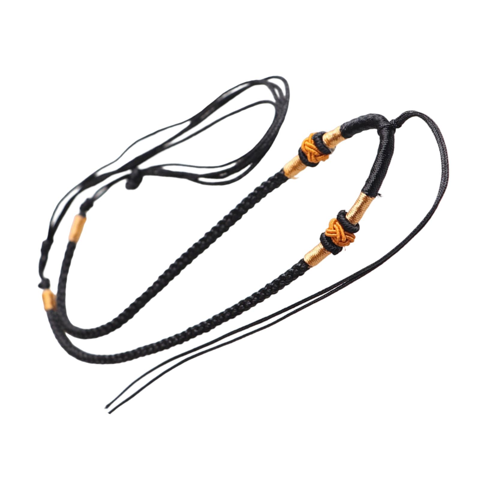 

Регулируемый плетеный шнурок для ожерелья ручной работы, цепочка для ожерелья ручной работы для мужчин и женщин, стильные аксессуары на каждый день чёрный