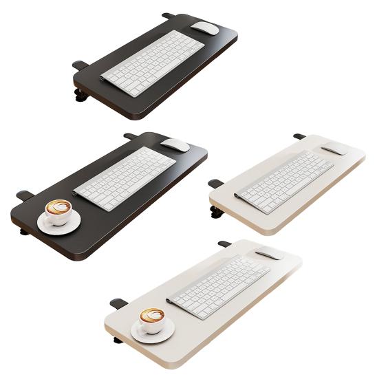 Bordforlengerplate med justerbar klemme Sammenleggbar Universell Hjemmekontor Databord Tastaturholder Armstøtte Bordforlengerplate