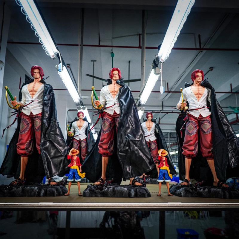 Anime ONE PIECE peripheral JT redhead Shanks figure, Four Emperors, King of Navigation doll, statue ornament model