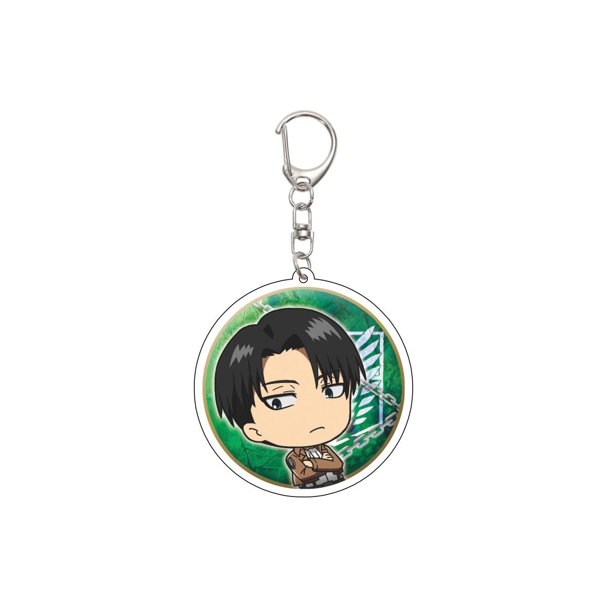 

55MM Anime Attack on Titan Keychain Eren Jaeger/Mikasa Ackerman/Armin Arlert Key Chain Acrylic Model Plate Christmas Gifts 55MM