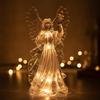 Angel Figurine Acrylic Decor Clear for Bedside Table, Holiday Display