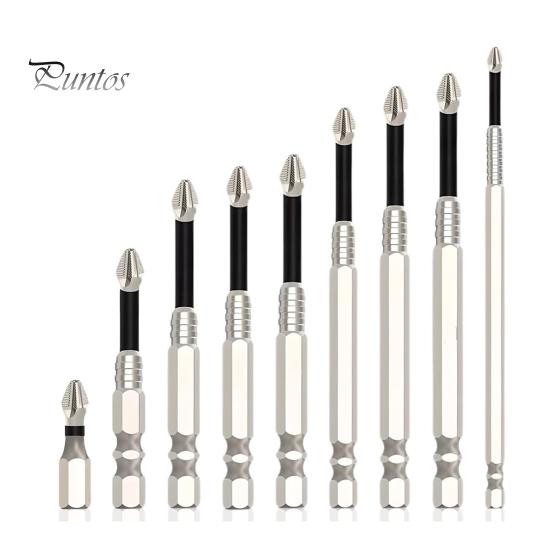 

Набор из 9/12 сверл, нержавеющие противоскользящие магнитные сверла для электрической отвертки, широкий спектр применения, набор высокомагнитных сверл для отвертки 9pcs