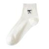 5 Paar Graue Socken Damen Sommer Dünne Einfarbige Baumwollsocken Kurze Schleife Nahtlose Socken Ballett Wind Hohlmaschen Bootssocken