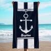 Asciugamano da Spiaggia Personalizzato Nome/Logo Personalizzato Asciugamano in Microfibra Sottile Asciugatura Rapida Assorbente per Spiaggia Nuoto Yoga Bagno Sport