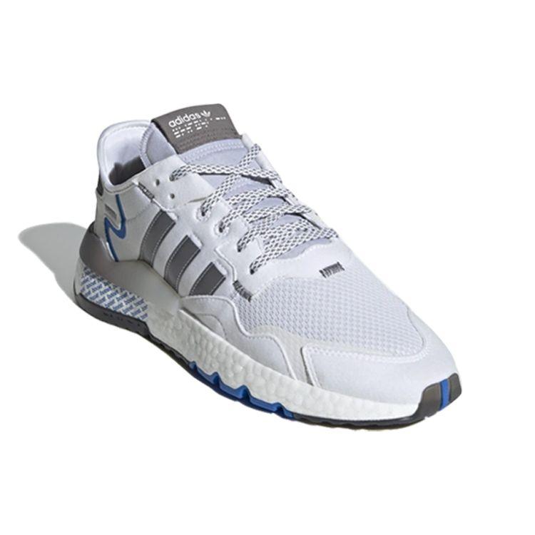 Adidas Nite Jogger Men's Casual Shoes Grey White Blue FV6624