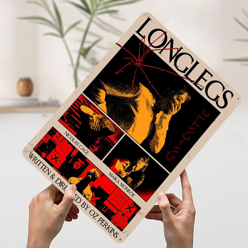 

Longlegs Movie Metal Poster Customized Wall Art Retro Vintage Tinplate Signs for Aesthetic Room Decor Men Bedroom Decoration 20x30cm（7.8x11.8inch）