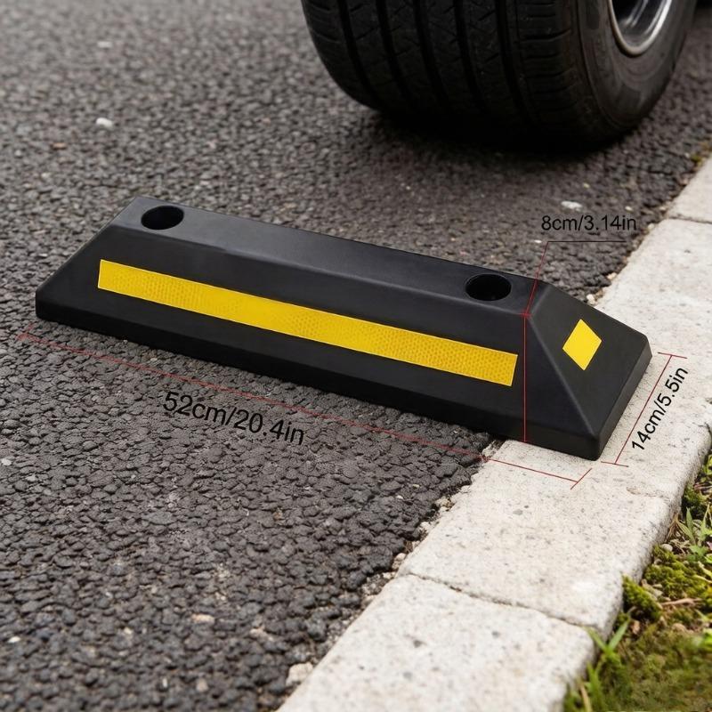 Car Wheel Stopper for Garage, Durable Rubber Parking Guide , Universal Parking Stopper for All Vehicles
