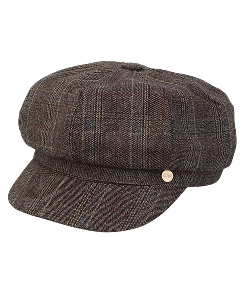 Yunibeosyeolkemiseuteuli Glencheck Logo Gray Newsboy Cap