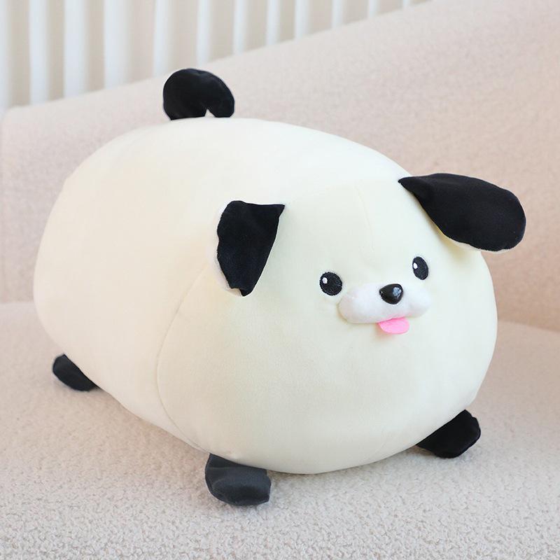Cute Two-Color Dog Plush Pillow: Soft Animal Hug Cushion