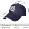 Jesus Is My King Baseball Cap Polyester Distressed Print Casual Adjustable Hat for Men Women