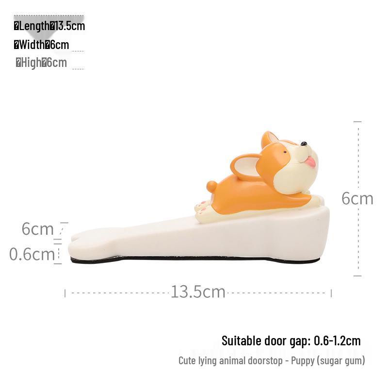 PVC Cartoon Animal Anti-Collision Door Stopper - Creative Home Windproof Door Holder Blocker