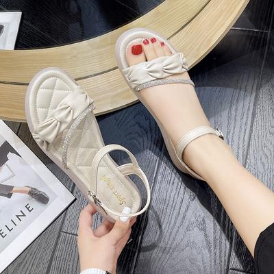 Ein-Wort Schnallensandalen Damen 2024 Schlicht Lässig Damen Schuhe Outdoor Vielseitig Täglich Mode Damen Sandalen Damenschuhe