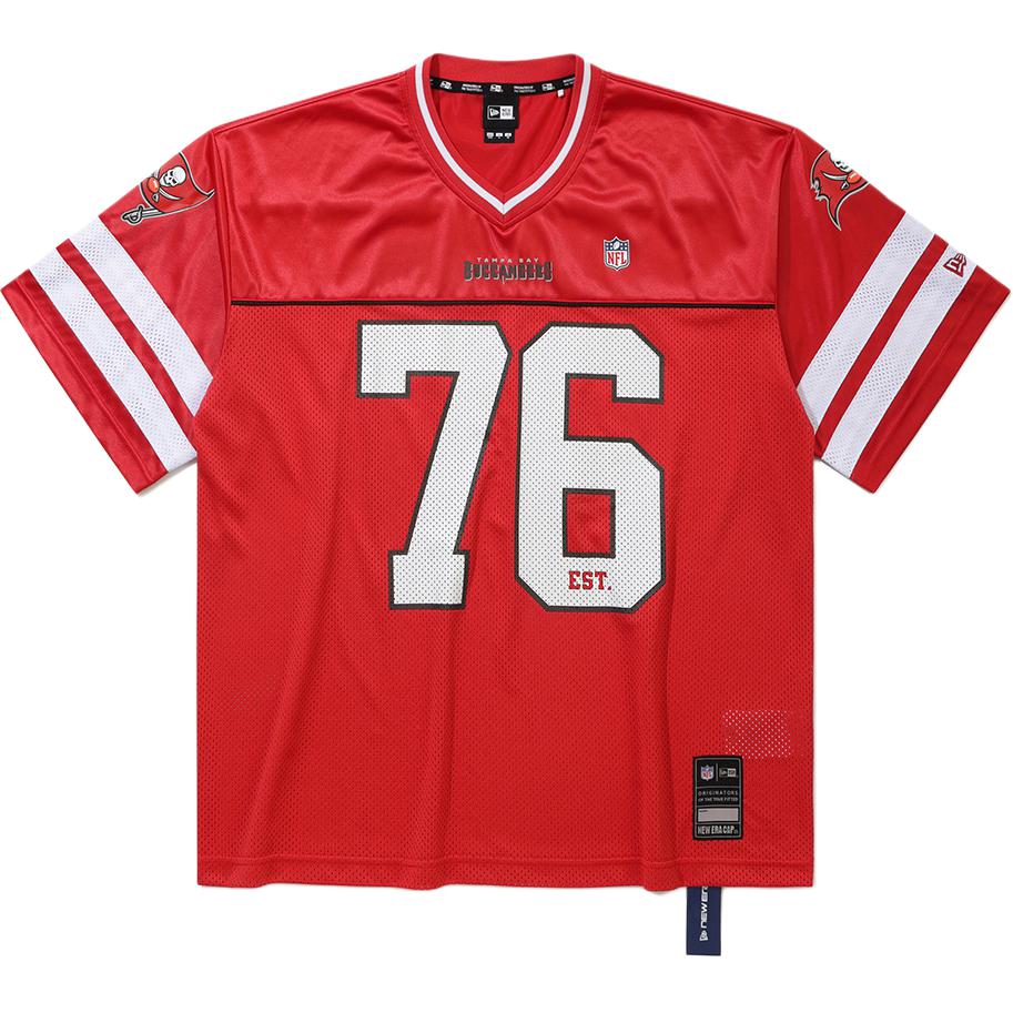 New Era Tampa Bay Pirates V-Neck Striped Number Fashion Casual Short Sleeve T-Shirt Unisex Tops 14954657