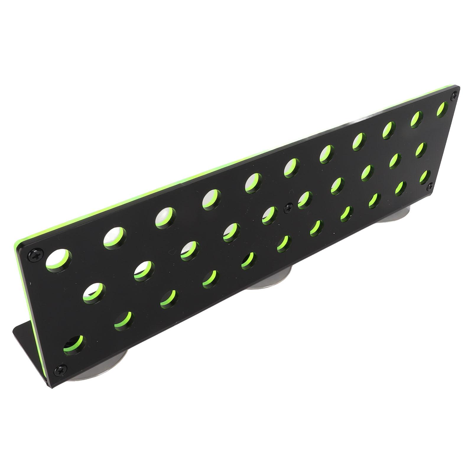 

Coral Frag Rack Fluorescent Green 32 Plug Holes Powerful Suction Cup Acrylic Aquarium Coral Holder for Saltwater