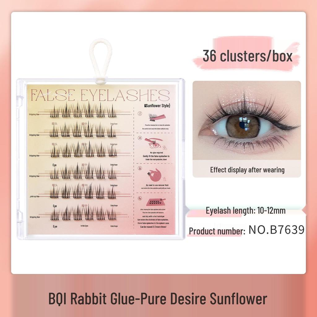 BQI Glue-Free Self-Adhesive False Eyelashes Family Pack with Three-Step Application