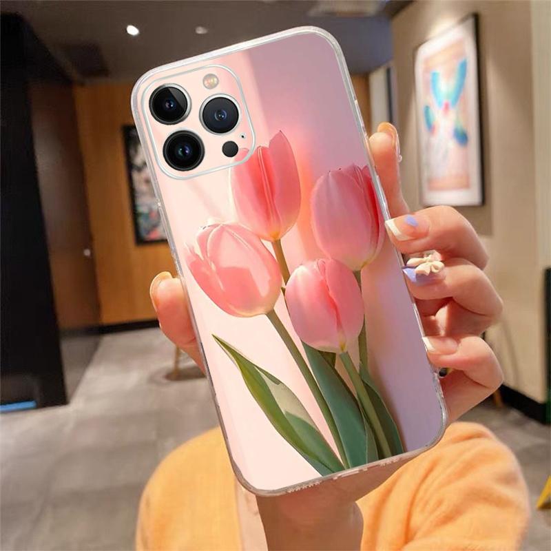 Tulips Phone Case For Iphone 17 Pro Max Air 16 15 14 13 Pro Max 15 16 Pro 15Plus