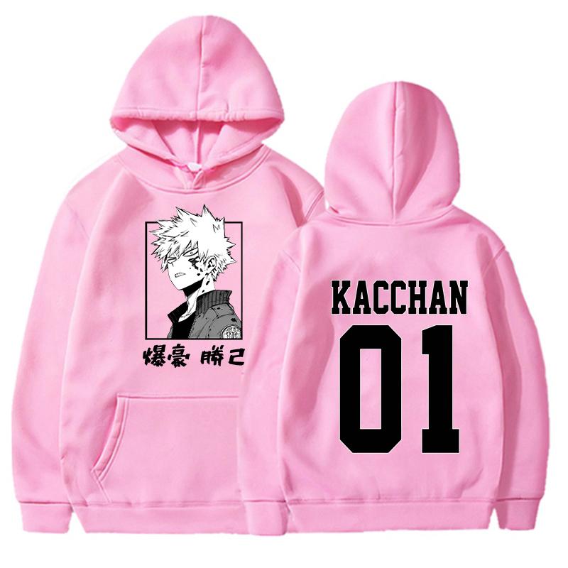 New Anime Bakugou Katsuki Printed Hooded Autumn Fleece Sweatshirt Harajuku Hoodie Fleece Loose Casual Hoodies