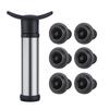 Vacuum Wine with Saver Pump 4 Stoppers Bottle Sealer Preserver Stainless Steel Wine