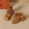 9691-6 Casual 2025 Thick-soled Height-increasing Lace-up Beaded Snow Versatile Martin Boots Muffin Heel Women's Shoes