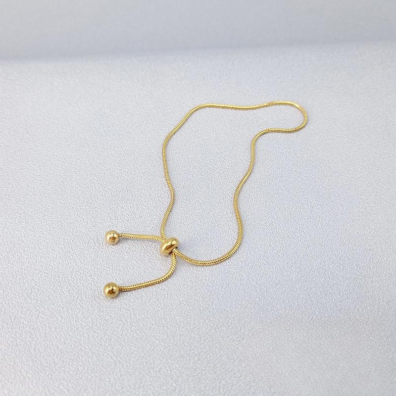 

New High Quality Design Gold Color Snake Chain Korean Adjustable Stainless Steel Bracelet for Women Girl Men Zircon Wholesale