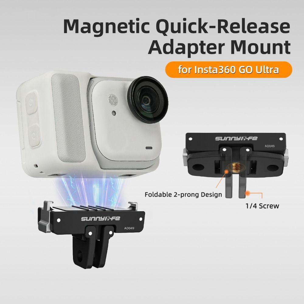 Aluminum Alloy Magnetic Mount Base for Insta360 Go Ultra Action Camera Accessories