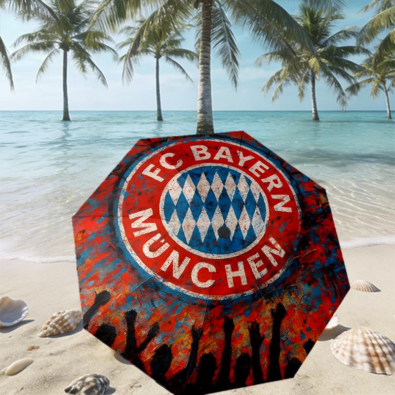 FC Bayern Print Umbrella Automatic Opening/ Closing - Portable Foldable Design - Daily use for Travel/Outdoor - Gift for Birthday