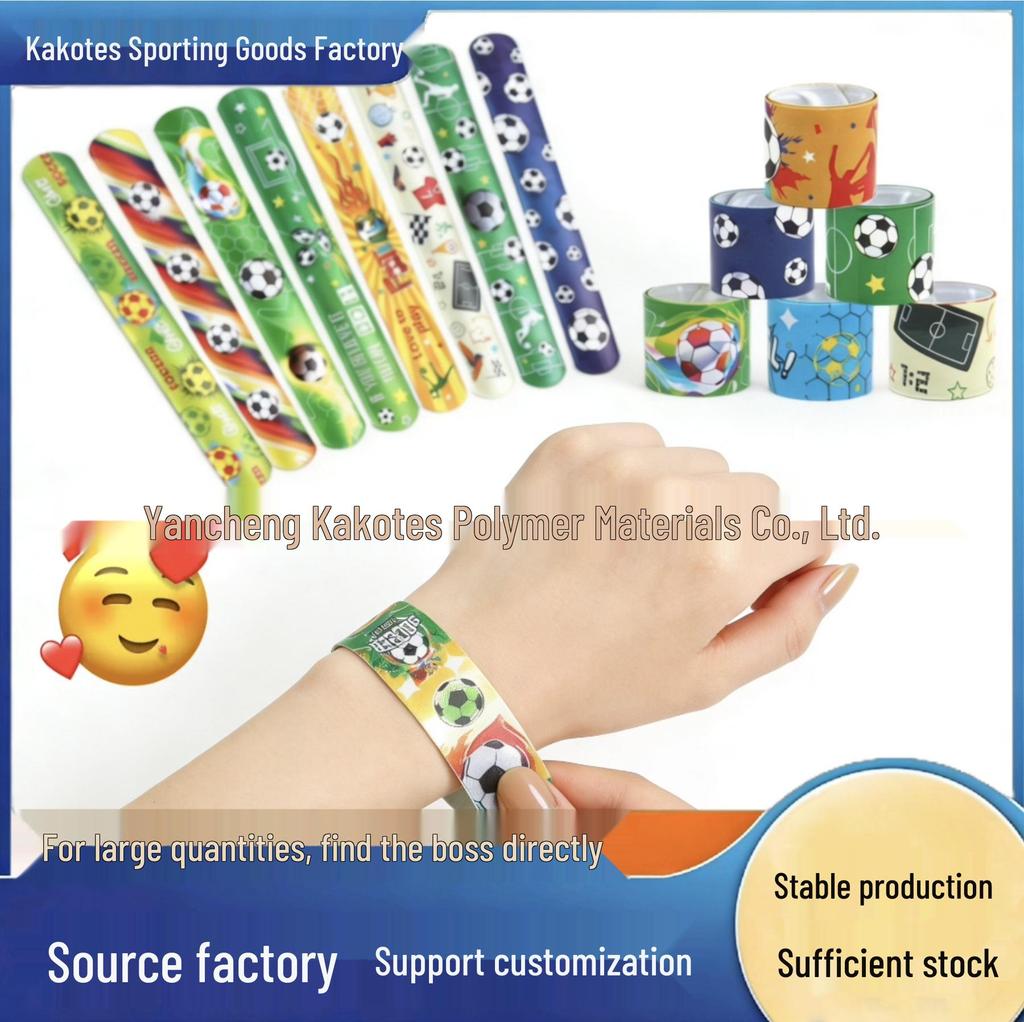 2026 World Cup Football Slap Bracelet for Kids - Pat-Pat Circle Design