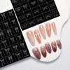 Dual-Use Ballet Ribbon & Bow Ombre Nail Stickers Template