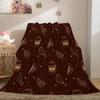 Cartoon-shaped food burger Printed Blanket for Sofa Travel Camping Living Room Office Conditioning Blanket for All Seasons Gifts