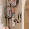 Wall-Mounted Badminton Racket Rack Punch Free Metal Tennis Racket Shelf Adhesive Pickleball Rackets Wall Holder
